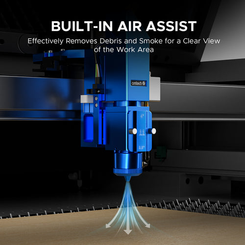 OMTech Pro 3655 Hybrid 150W Laser Cutting and Engraving Machine with 34'' x 54'' Working Area, Autofocus and Built-in Water Chiller