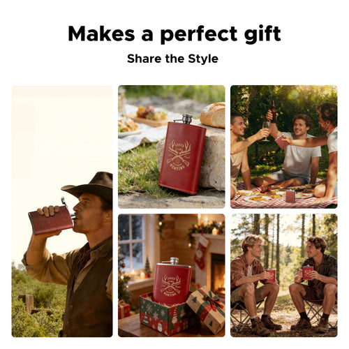 OMTech Hip Flasks for Liquor, Drinking Vessels for Whiskey Vodka Rum Gin More