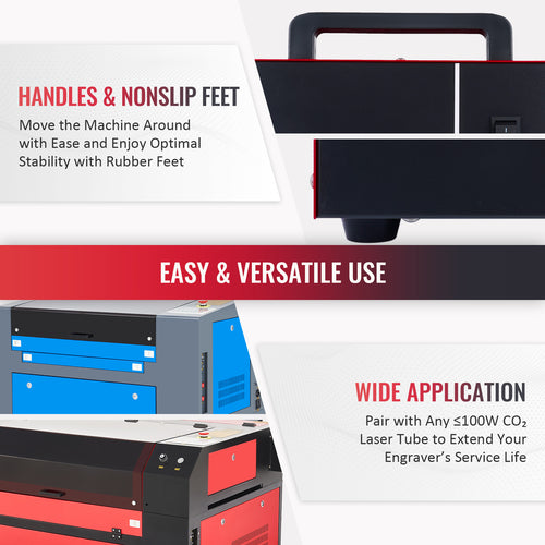 Pre-Owned OMTech CW-5000 Industrial Water Chiller for 50-100W CO2 Laser Engraving Machine