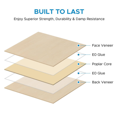 OMTech 12 Pack Basswood Sheets, 12