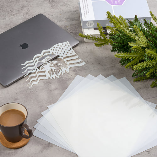 OMTech 100pcs Mylar Stencil Sheets, 11.8