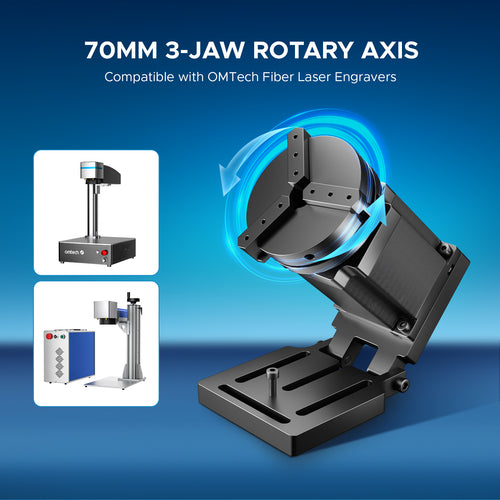 70mm Rotary Axis Attachment for Fiber Laser Engraver(FOR ALL FIBER MACHINES)