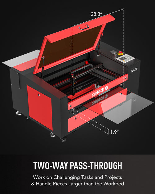 Pre-Owned OMTech 60W CO2 Laser Engraver, 24x16 Inch Laser Engraving Cutting Machine
