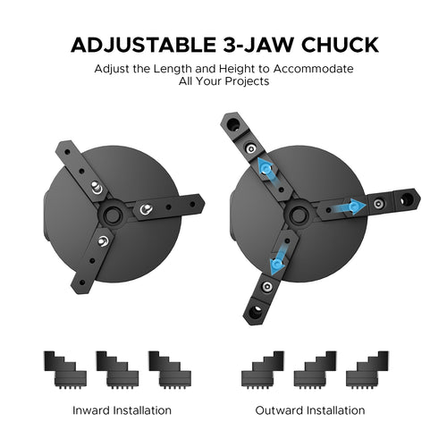70mm Rotary Axis Attachment for Fiber Laser Engraver(FOR ALL FIBER MACHINES)