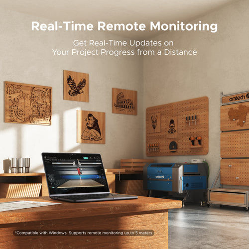 OMTech 2MP Remote Monitoring Camera for CO2 Laser Engraver with Fire Detection Sensor