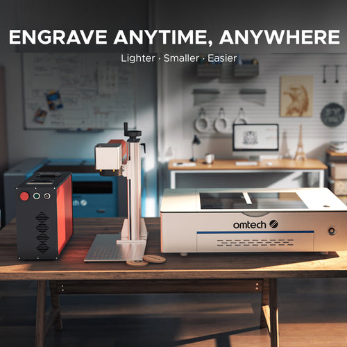 OMTech MOPA 60W Split Fiber Laser Engraver with 6.9