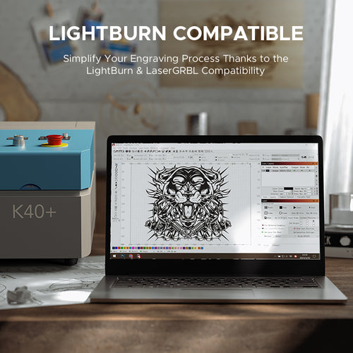 OMTech K40+ 45W Desktop CO2 Laser Engraver with 8