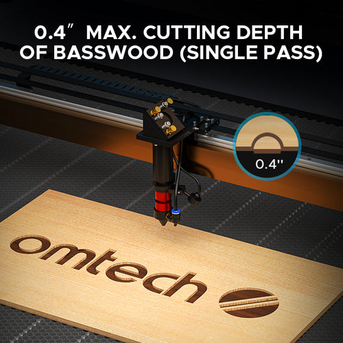 OMTech Maker AF4063-150 150W CO2 Laser Cutter and Engraver with 40