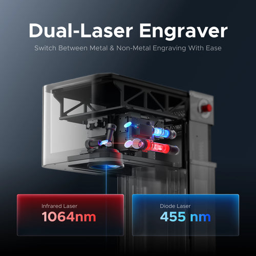OMTech Solis Duo 20W Fiber & 20W Diode Dual Laser Engraver