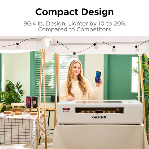 OMTech Polar Lite 55W Desktop CO2 Laser Engraver and Cutter