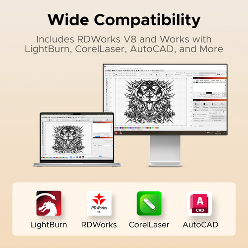 OMTech Polar Lite 55W Desktop CO2 Laser Engraver and Cutter