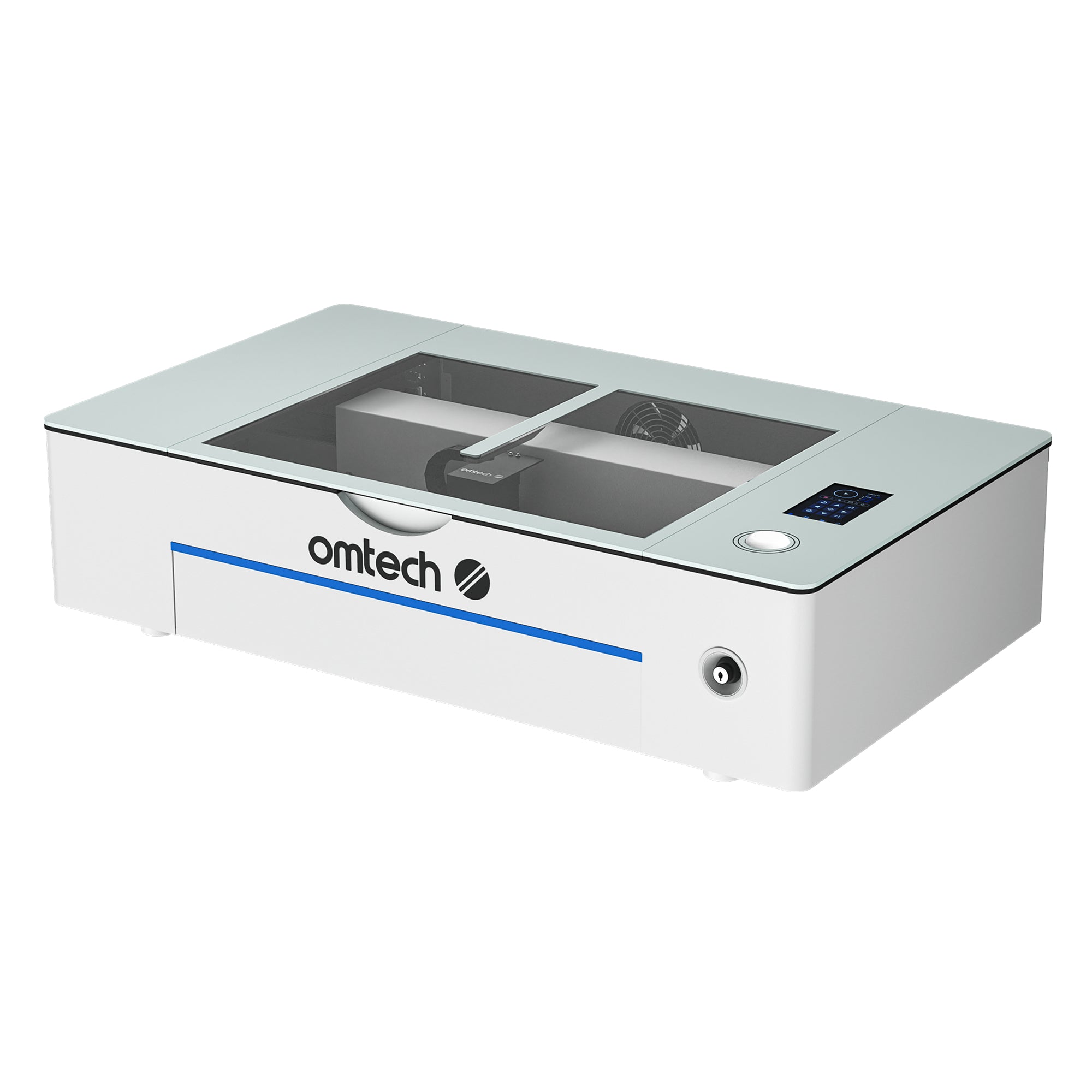 OMTech Polar+ 55W Desktop CO2 Laser Engraver and Cutter with Two Rotary Axes