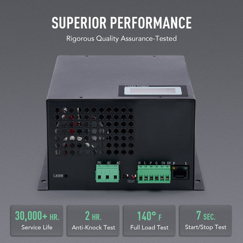60W Power Supply with Real Time Display for CO2 Laser Engravers & Cutters
