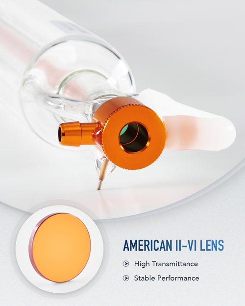 50W CO2 Laser Tube with Borosilicate Glass for Laser Engraver & Cutter Machine (Not compatible with the Polar series machines.)