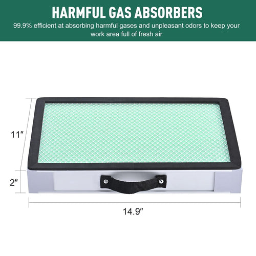 2pc Replacement Activated Carbon Filter Pack for 300W Fume Extractor