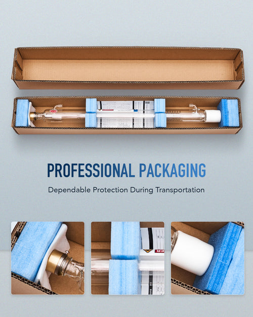 50W CO2 Laser Tube with Metal Head for Laser Engraver & Cutter Machine (Not compatible with the Polar series machines.)