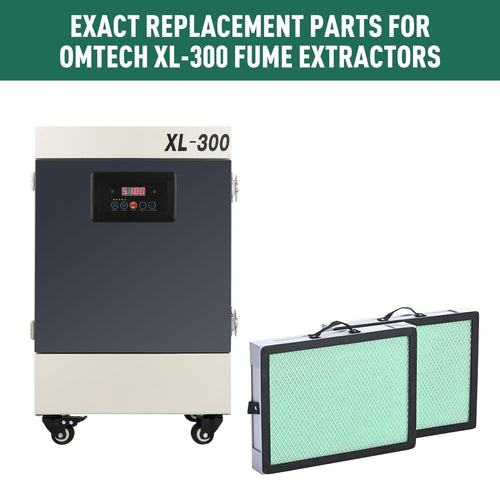 2pc Replacement Activated Carbon Filter Pack for 300W Fume Extractor