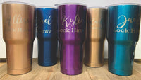 Rotary Setup laser engraved tumblers