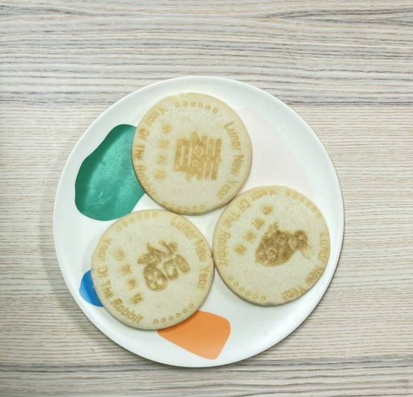 Laser Engrave Food, Food Engraving, Cookie engraving, OMTech Polar, Lunar New Year Engraving Project