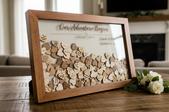 An engraved wooden plaque 