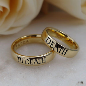 color metal engraving rings