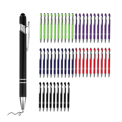 OMTech 50 Pack Engravable Metal Ballpoint Pens for Laser Engraving