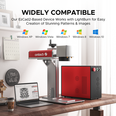 OMTech MOPA 60W Split Fiber Laser Engraver with 6.9" x 6.9" Working Area