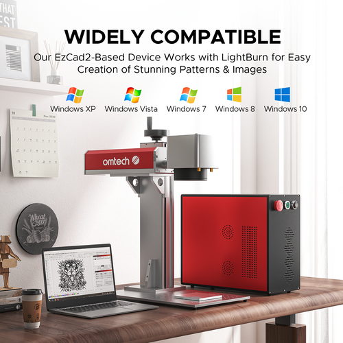 OMTech MOPA 60W Split Fiber Laser Engraver with 6.9