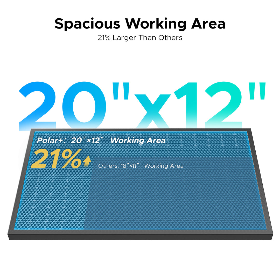 Polar+ 55W Desktop CO2 Laser Engraver and Cutter – OMTech - Main Image