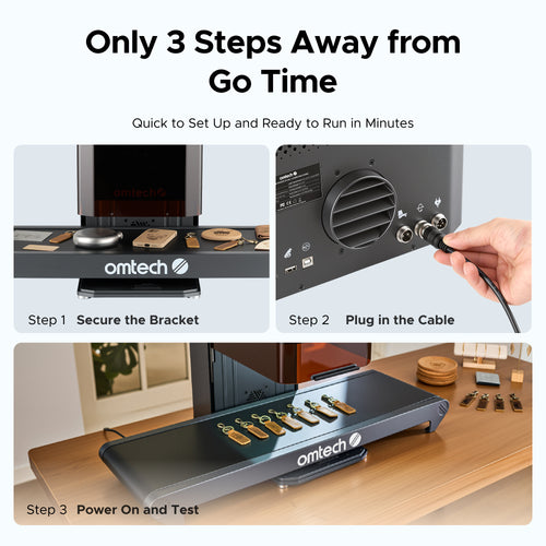 OMTech Solis Duo conveyor belt with aluminum alloy frame and PU belt for stable material feeding