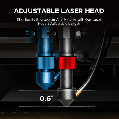 Pre-Owned DF0812-40BN - K40+ - 40W CO2 Desktop Laser Engraver Machine with 8” x 12” Working Area, Compatible with LightBurn, LCD Display, and Red Dot Pointer (Blue)