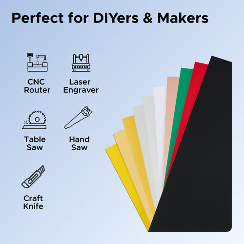 OMTech 10pc ABS Double Color Plastic Sheet Set, 11.8