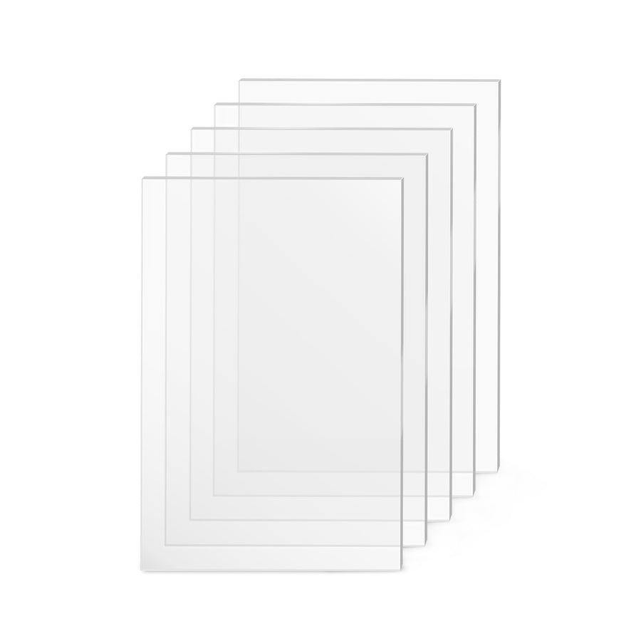 OMTech 10 Pack Clear Acrylic Sheets, 12x8 Inch Plexiglass Sheets for Laser Engraving & Cutting
