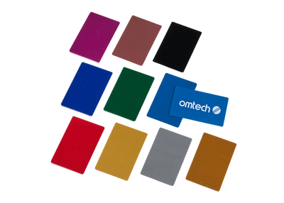 OMTech Colored Metal Engraving Blank Set 100 PCS