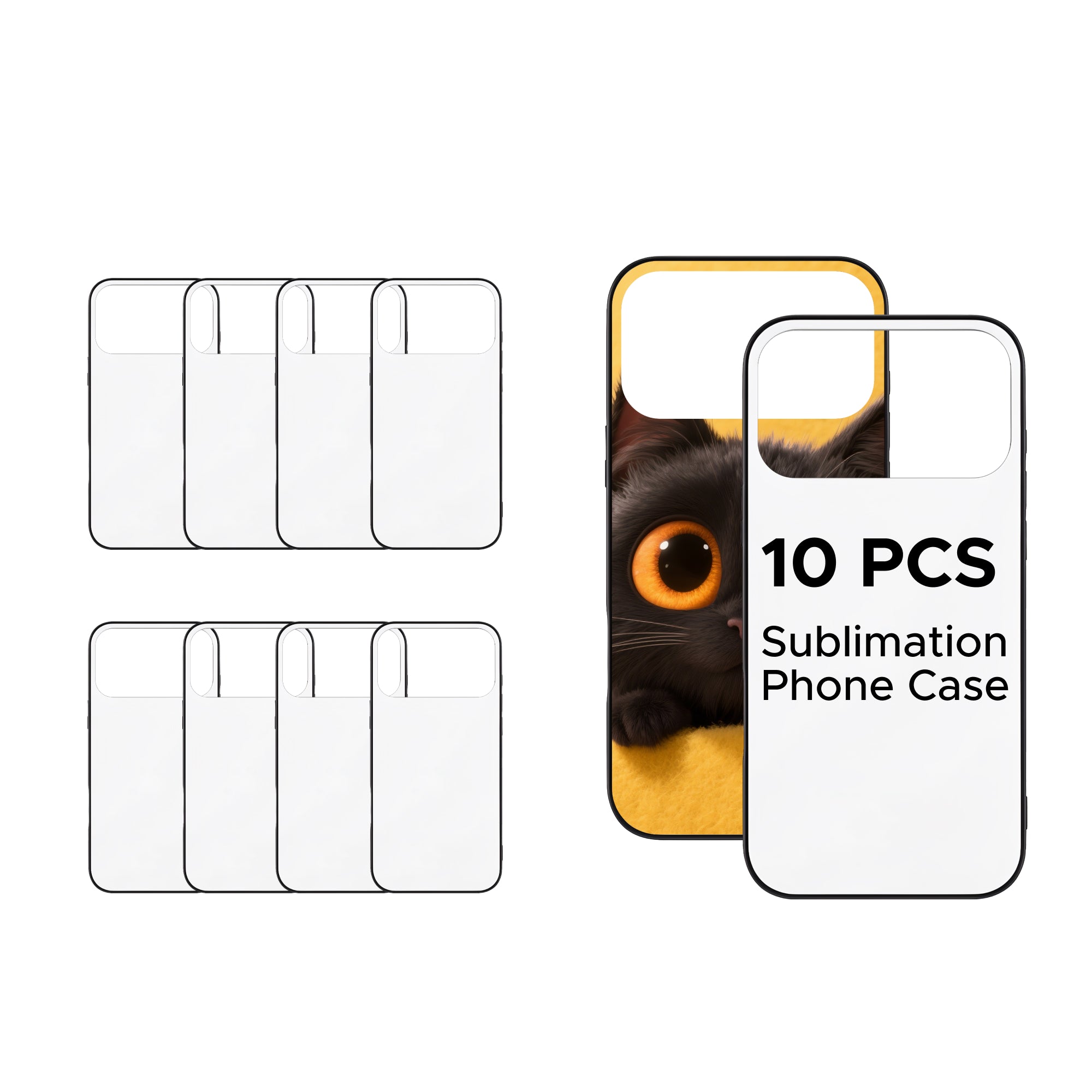 OMTech 10 Pack UV Printable Sublimation Blank Phone Cases for iPhone 17 Pro & Pro Max