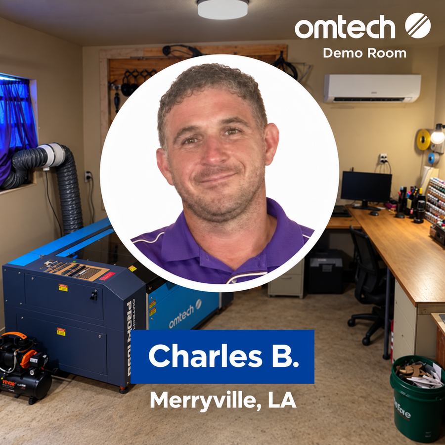 Laser Engraving in Merryville, Louisiana | Demo Room Host-Charles B.