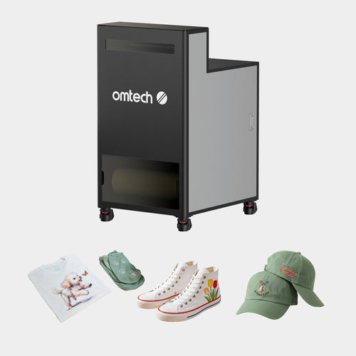 OMTech automatic DTF powder shaker and dryer with roll-to-roll film system