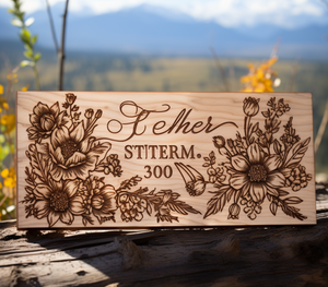 laser engraving on wood cards