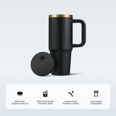 OMTech 30 oz. Tumblers with Handle & Lid, 12 Pack Tumbler Bulk with Double Wall Vacuum Insulation