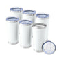 OMTech 20 oz Tumblers Bulk 6pc Stainless Steel Tumbler Set with Lid & Straw, Double Wall Vacuum Insulated Mug for Laser Engraver