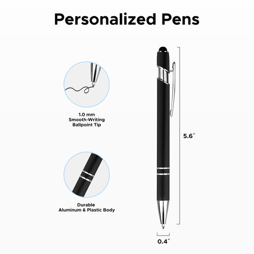 OMTech 50 Pack Engravable Metal Ballpoint Pens for Laser Engraving