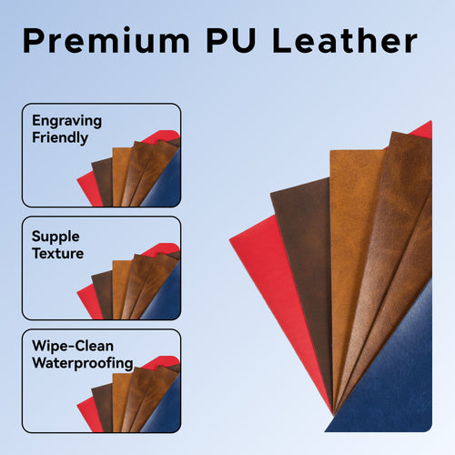 OMTech 12 Pack PU Leather Sheets, 12