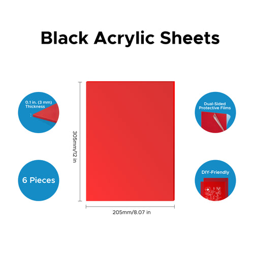 OMTech Colored Acrylic Sheets, 12
