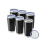 OMTech 20 oz Tumblers Bulk 6pc Stainless Steel Tumbler Set with Lid & Straw, Double Wall Vacuum Insulated Mug for Laser Engraver