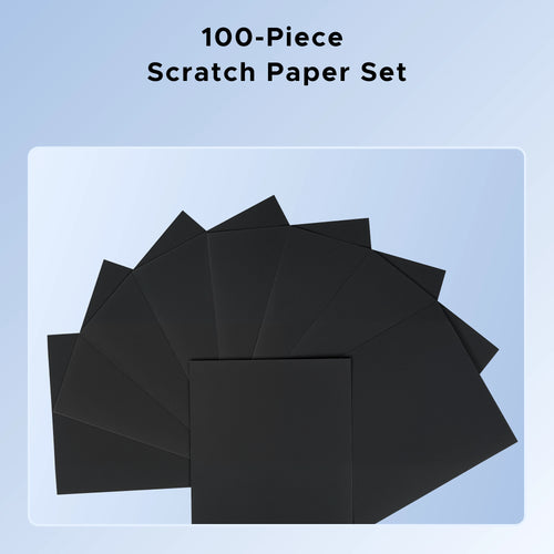 OMTech 100pc Rainbow Scratch Paper Set, 11