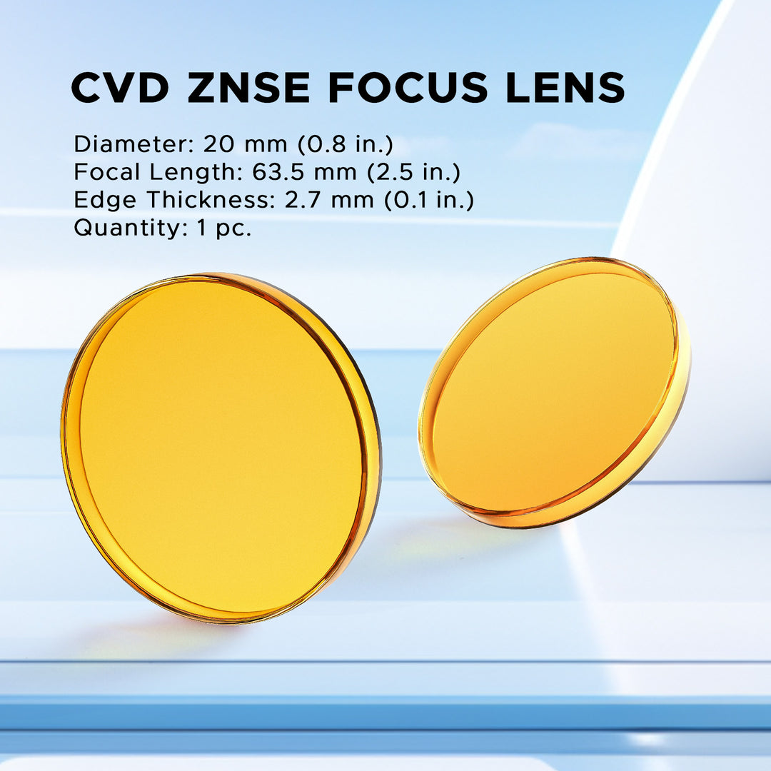 20 mm CVD ZnSe Focus Lens for Laser Cutting Machines – OMTech