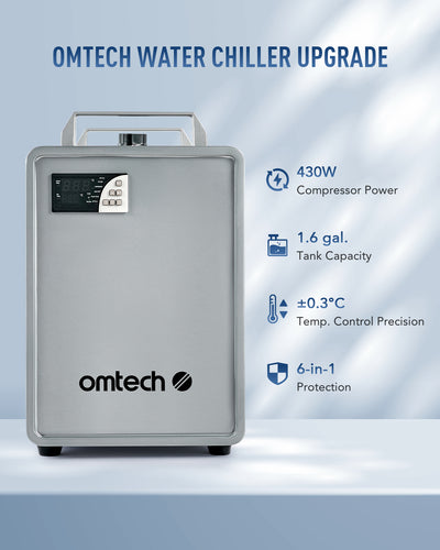 6L Industrial Single Water Chiller for 60W-150W CO2 Laser Engraver Machines