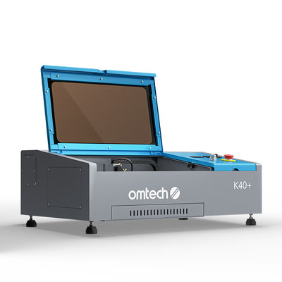 Pre-Owned DF0812-40BN - K40+ - 40W CO2 Desktop Laser Engraver Machine with 8” x 12” Working Area, Compatible with LightBurn, LCD Display, and Red Dot Pointer (Blue)