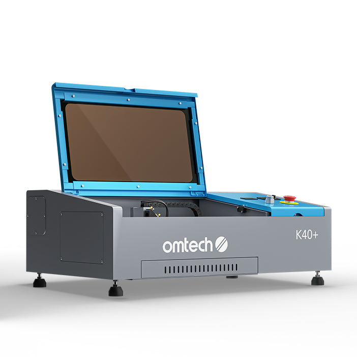 Pre-Owned DF0812-40BN - K40+ - 40W CO2 Desktop Laser Engraver Machine with 8” x 12” Working Area, Compatible with LightBurn, LCD Display, and Red Dot Pointer (Blue)