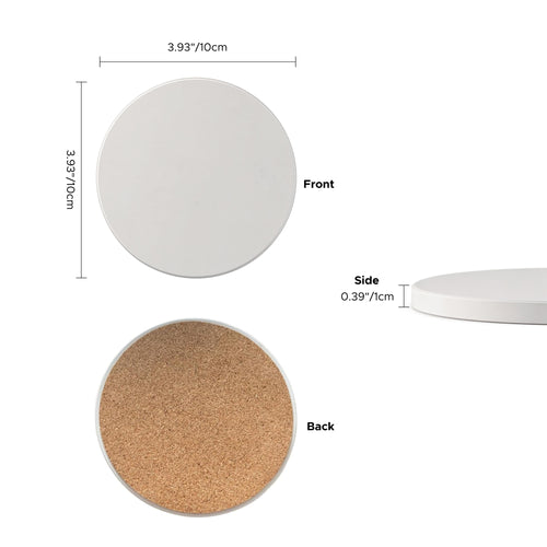OMTech 24 Pack Round Sublimation Ceramic Coasters with Cork Backing